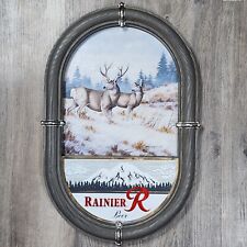 Vintage Rainier Beer Wall Sign Wildlife Plastic Plaque Deer Buck 1988 Hunting picture
