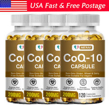 Coenzyme Q-10  200mg CoQ10 Capsules120/240/480Caps Heart Health Energy Support picture