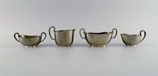 Just Andersen (1884-1943), Denmark. Two tin sugar bowls and two creamers. picture