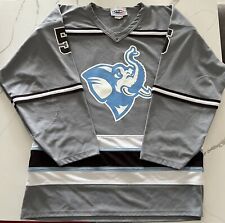 🔥RARE VINTAGE Tufts University Jumbos TEAM ISSUED HOCKEY JERSEY - Gray SZ Large picture