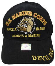 U.S. MARINES Corps Hat Devil Dog Commander Cap Hat Bulldog Embroidered LICENSED picture
