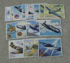 Set of 24 Vintage 1940s WWII USA Foreign War Planes Color Prints Charles Rosner picture