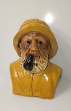 Vintage Captain Fisherman Bust Terrestone Orzeck Ware Ma Yellow  picture