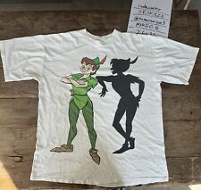 Vintage Disney Peter Pan Shadow Shirt XXL Disneyland Genie Mermaid Mickey picture