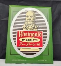 Vintage Rheingold Mcsorleys True Hearty Ale TOC Sign Excellent Condition picture