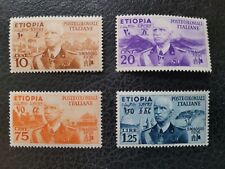 Ethiopia #N1-2, 6-7 MH,  1936 Italian Occupations,  Scott Catalog  $ 102.50 picture