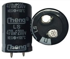 Snap In Capacitors 470uF 200V 22X35(MM) 2 PCS picture
