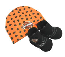 Harley-Davidson® Newborn Infant Boys Beanie Hat & Booties Shoes Set 7050879 picture