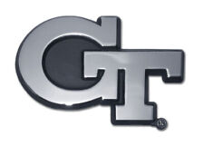 NEW GT Georgia Tech Chrome Auto Emblem. picture