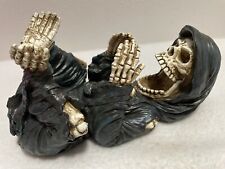 Wine Bottle Holder Grim Reaper Skeleton Halloween Sculpture Pacific Giftware picture