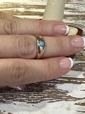 Antique 9CT Rose Gold Band with 0.25 Turquoise Stone picture