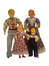 Vintage German Caco Miniature Dollhouse Mom, Dad  Girl & Boy  Family Dolls picture