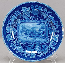 Enoch Wood The Lake Regent's Park Blue Transferware 9 1/4 Inch Plate B picture