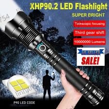 Super Bright 10000000LM Powerful Flashlight XHP90.2 Rechargeable Zoom Torch Lamp picture