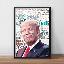 Donald Trump Poster / Print INSPIRED Wall Art A5 A4 A3 / American President / US picture