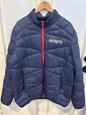 New England Patriots GIII Puffer Embroidered Logo Jacket NFL Navy Blue Zip XL picture
