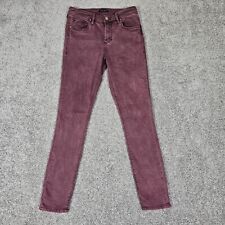 Dear John Jeans Women's 26X28 Gisele High Waisted Skinny Cabernet Red Maroon  picture