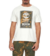 Men's Timberland Vintage White AOP SS Logo Tee picture