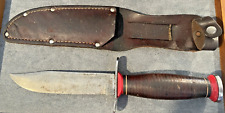 Early Schrade-Walden NY Hunting Knife with orig Sheath 1950's very clean-1096.23 picture