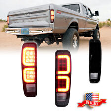 Smoke Red LED Rear Tail Light Lamps For 74-91 Ford E150 F150 250 350 100 Bronco picture