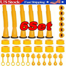 6X Replacement Gas Can Spout Nozzle Vent Kit for Plastic Gas Cans Old Style Cap picture
