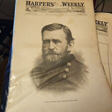 ULYSSES S. GRANT SOLDIER STATESMAN PRESIDENT 1885 Original Harpers Weekly Cover picture