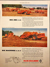 1955 Allis-Chalmers Crawler Tractor Vintage Print Ad Big Red Machines picture
