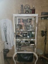 ANTIQUE VINTAGE MEDICAL CABINET LOT  FULL OF MEDICAL ITEMS LOOK READ picture