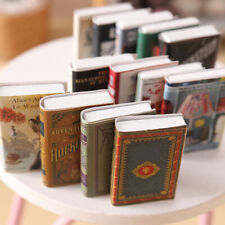 16PC Dollhouse 1/12 Scale Miniature Vintage Lot Books Fill Bookshelves Wooden picture