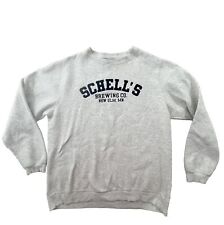 Vintage 90s Streetwear Mens XL Schell Brewing Faded Crewneck Sweatshirt Gray picture