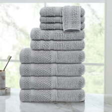 10 Piece Bath Towel Set with Upgraded Softness & Durability, Grey USA picture