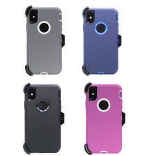For iPhone 10 X XR Xmas Shockproof Defender Hard Case with Belt Clip 3 in 1 picture