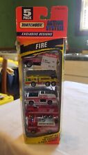 1996 Mattel 060032 FIRE Matchbox Dept. Rescue 5 Pack Gift Set New in Box picture