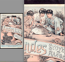 Mikado 1800's Gilbert & Sullivan Theater NY Andes Stove Ad Victorian Trade Card picture