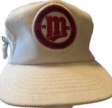 Minnesota Twins 1987 World Champions Vtg Corduroy Snapback Cap Hat. NWOT picture