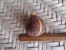 ANTIQUE Vintage ALABASTER Stone Carved STONE FRUIT FIG Italy picture