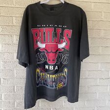 HOT SALE  Vintage Chicago Bulls 1996 Champions NWT TNVTEES Shirt Vtg black picture
