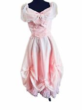 Vintage 70s Pink Gunne Sax Style Prairie Dress Size 6 Wedding Gown Bows Bust 36” picture