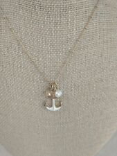 women's Necklace with nautical anchor pendant vintage picture