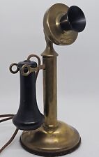 Antique 1915 Western Electric Brass Candlestick Desk Table Telephone Phone 20AL picture