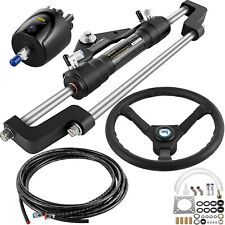 Hydraulic Outboard Boat Steering Kit HK6400A-3 HO5122 22' Hoses 300HP Helm Pump picture