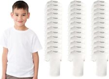 36 Pack Boys Cotton Undershirts in Wholesale Bulk, Kids Undershirts in Crew Neck picture