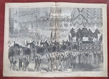 Lincoln Funeral John Wilkes Booth Killed 1865 Harper's Civil War newspaper picture