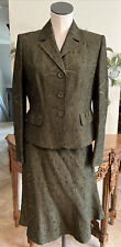 NIPON BOUTIQUE Women's 6 Olive Embroidered Blazer & Trumpet Skirt Suit H1 picture