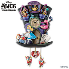 Bradford Exchange Disney Alice in Wonderland Mad Hatter Light Up Cuckoo Clock picture