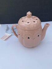 Scentsy Retired 2014 Vintage Teapot Nightlight Wax Warmer Dusty Pink Complete picture
