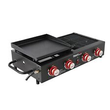 Royal Gourmet Portable Tabletop Gas Grill Griddle Combo 4-Burner Outdoor Cooking picture