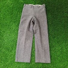Vintage 80s LL-Bean Wool Tailored Dress Pants 30x29 Straight Gray Smart Posh USA picture