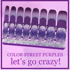 💜 COLOR STREET PURPLE SETS 100% nail polish strips wrap NIB HTF Glitter Prince picture
