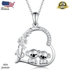 Koala Necklace 925 Sterling Silver Mother Daughter Koala Necklace for Women picture